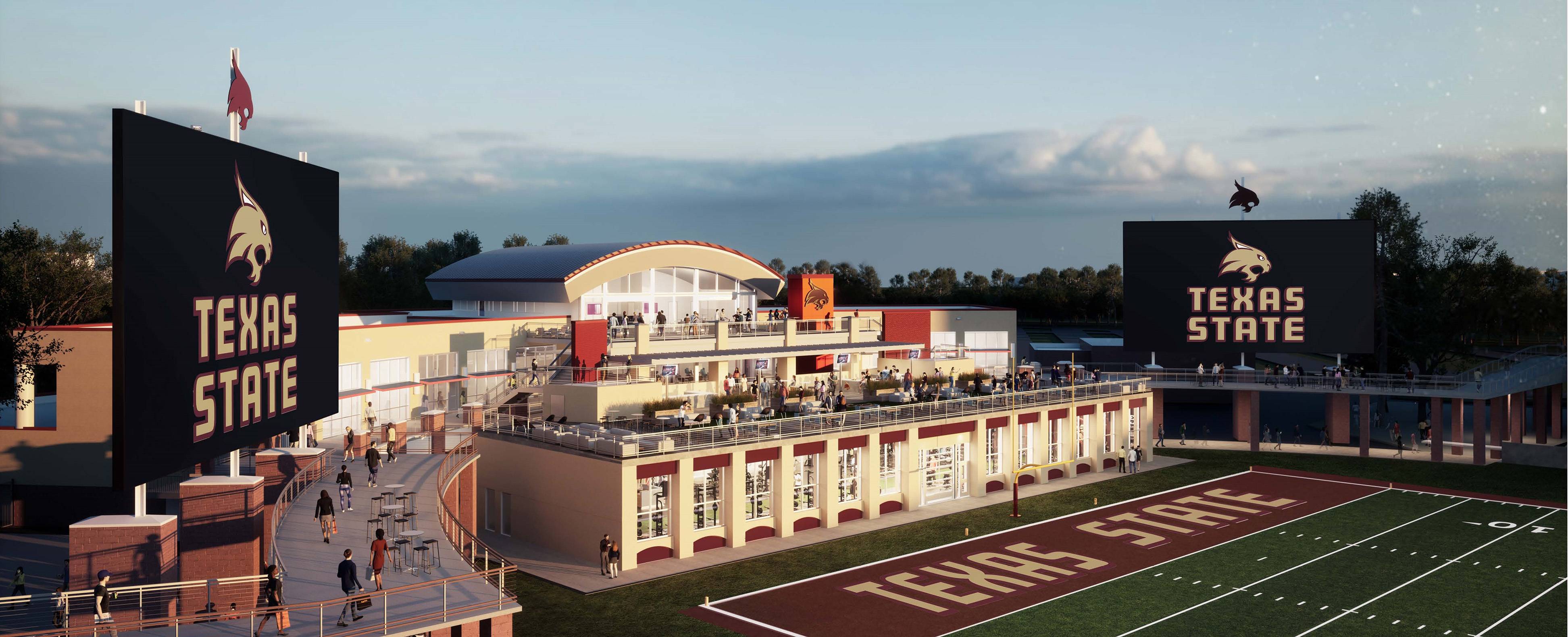 UFCU Stadium End Zone Complex Expansion Facilities Texas State University